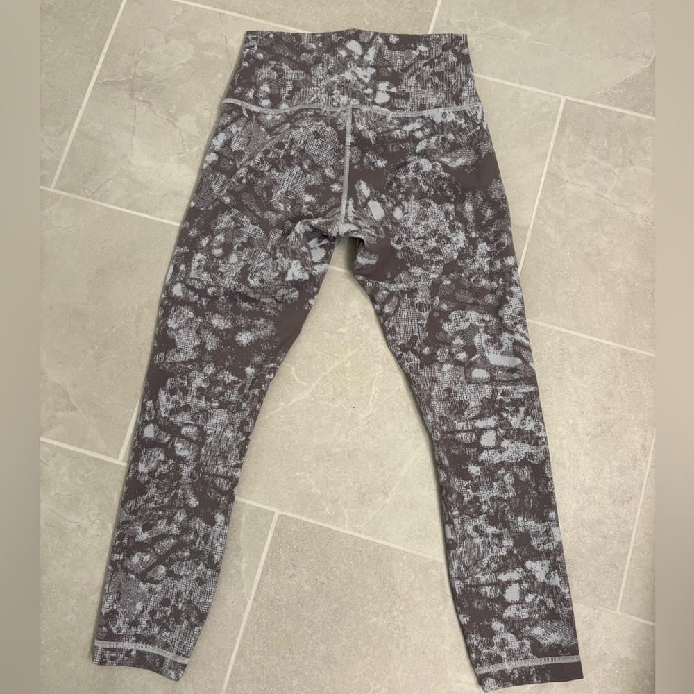 Lululemon Wunder Under High Rise Leggings Jacquard Starlight Grey Fog Size 6 - Picture 11 of 12